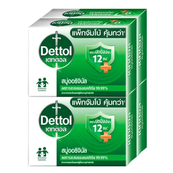 เดทตอล สบู่ก้อนแอนตี้แบคทีเรีย สูตรออริจินัล 100 ก. x 4