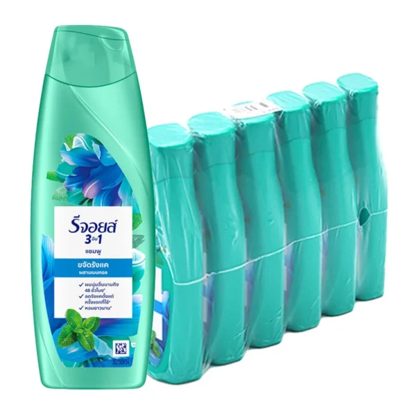personal-care-0083 รีจอยส์ แชมพู แอนตี้ แดนดรัฟ 3อิน1 สูตรขจัดรังแค 60 มล. x 6