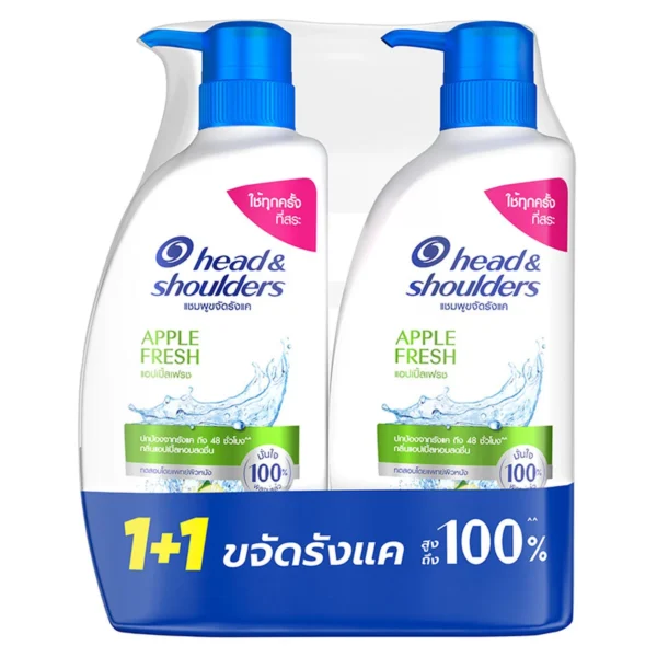 เฮดแอนด์โชว์เดอร์ แชมพู แอปเปิ้ล เฟรช 370 มล. x 1 + 1