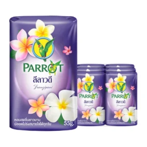 personal-care-0104 พฤกษานกแก้ว สบู่ก้อน กลิ่นลีลาวดี สีม่วง 55 ก. x 6