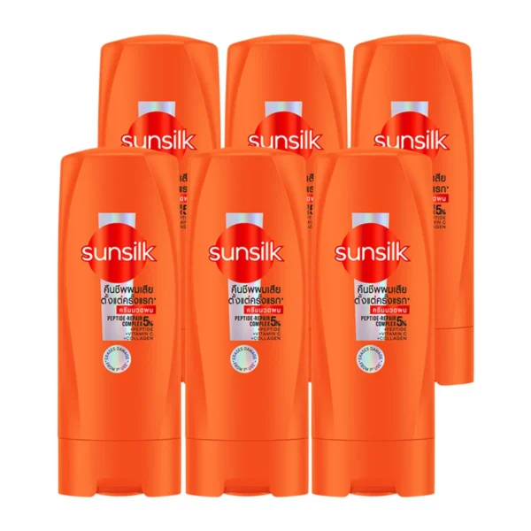 personal-care-0105 ซันซิล ครีมนวดผม สูตรแดเมจ รีสโตร์ สีส้ม 60 มล. x 6