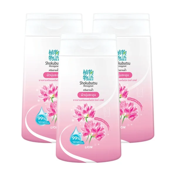 personal-care-0114 โชกุบุสซึ ครีมอาบน้ํา สูตรไชนีส มิลค์ เวทช์ ผิวนุ่มชุ่มชื่น 100 มล. x 3