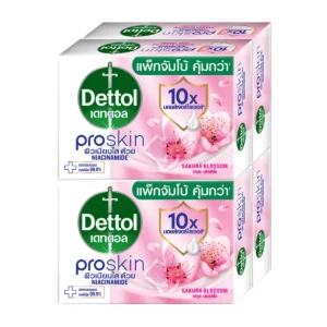 เดทตอล สบู่ก้อนแอนตี้แบคทีเรีย สูตรรีเพลนนิชชิ่ง 100 ก. x 4