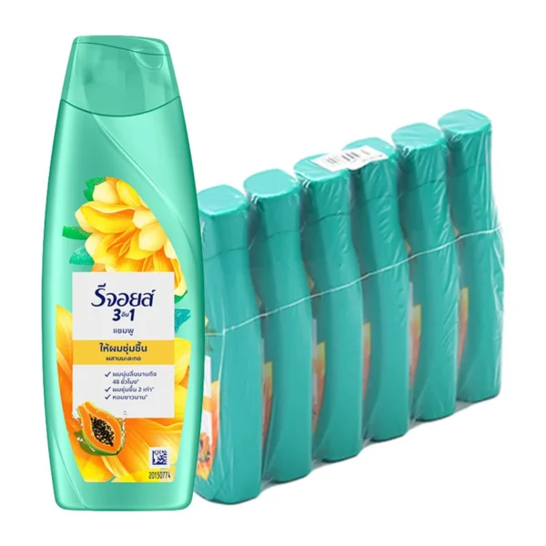 personal-care-0143 รีจอยส์ แชมพู มอยส์เจอร์ สมูท เพื่อผมชุ่มชื้น 60 มล. x 6