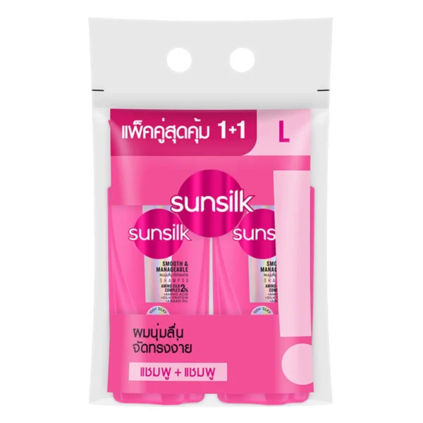 personal-care-0144 ซันซิล แชมพู สูตรผมมีน้ําหนักจัดทรงง่าย 325 มล. x 1+1