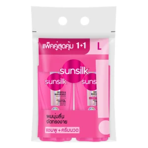 personal-care-0218 ซันซิล แชมพู 325 มล. + ครีมนวดผม สีชมพู 300 มล.