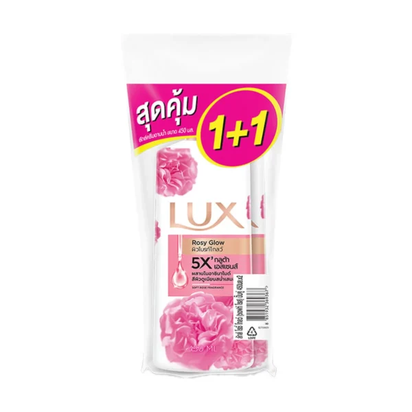 ลักส์ ครีมอาบน้ํา กลิ่นโรสซี่ โกลว์ 450 มล. x 1+1