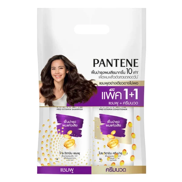 personal-care-0255 แพนทีน โททัลดาเมจแคร์ แชมพูและครีมนวดผม 380 มล. 1+1