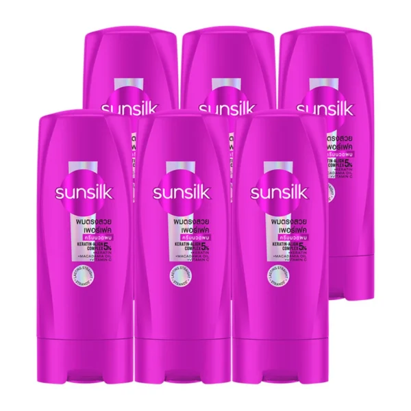 personal-care-0275 ซันซิล ครีมนวดผม สูตรเพอร์เฟค สเตรท สีม่วง 60 มล. x 6