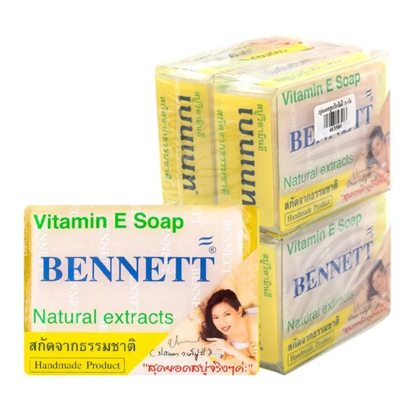personal-care-0295 เบนเนท สบู่ก้อน สูตรวิตามินอี สีขาว 130 ก. x 4