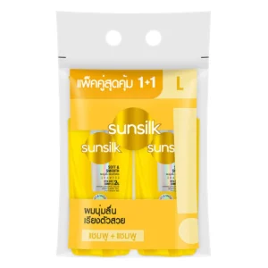 personal-care-0328 ซันซิล แชมพู ซอฟท์ แอนด์ สมูท สีเหลือง 325 มล. 1+1