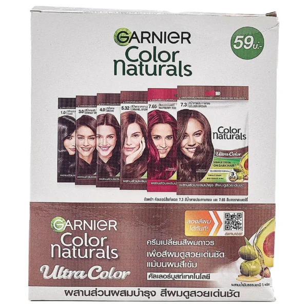 การ์นิเย่ ครีมเปลี่ยนสีผม เบอร์ 7.3 สีน้ําตาลประกายทอง 60 มล. x 6