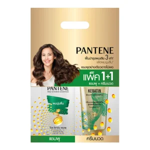 personal-care-0439 แพนทีน โปร-วิตามิน แชมพู ซิลกี้ สมูท แคร์ 380 มล. + เคราติน ซิลกี้ สมูท ครีมนวด 270 มล.
