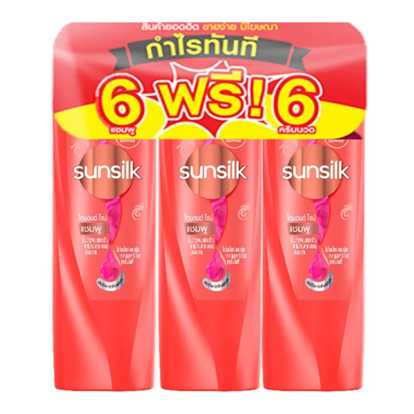 personal-care-0445 ซันซิล ไดมอน ไชน์ แชมพู 120 มล.+ครีมนวดผม 50 มล. x 6+6