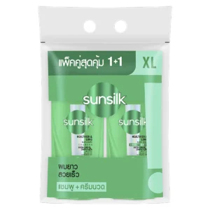 ซันซิล แชมพูและครีมนวด สูตรผมยาวสวยสุขภาพดี สีเขียว 425+400 มล. x 1+1