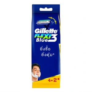 personal-care-0455 ยิลเลตต์ ด้ามมีดบลู 3 เฟล็กซี่ x 4+2