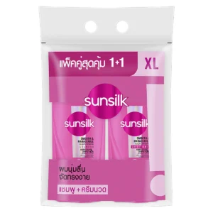 ซันซิล แชมพู+ครีมนวดผม สีชมพู 425+400 มล. x 1+1