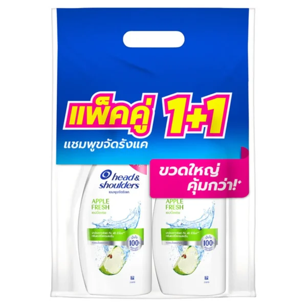 เฮดแอนด์โชว์เดอร์ แชมพู กลิ่นแอปเปิ้ล 610 มล. x 2