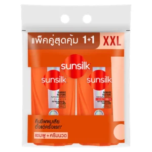 ซันซิล แชมพู+ครีมนวดผม สีส้ม ฟื้นฟูผมแห้งเสีย 575 + 550 มล.