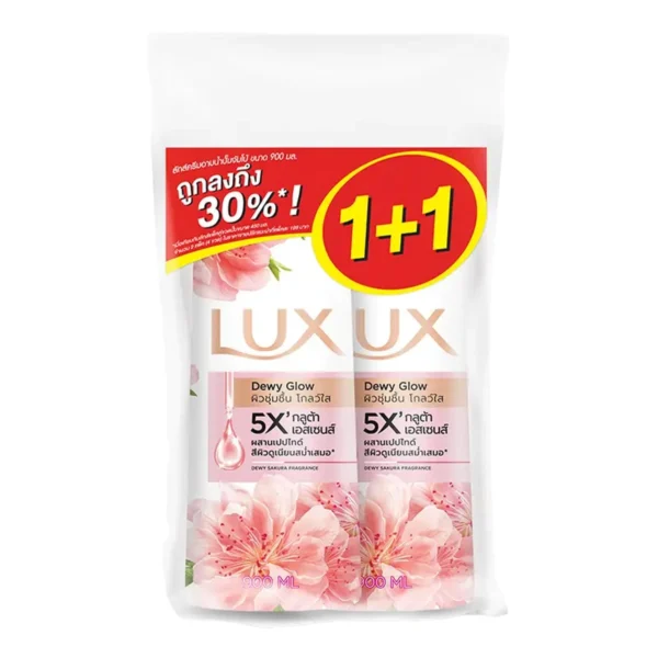 ลักส์ ครีมอาบน้ํา ดิวอี้โกลว์ 900 มล. x 2