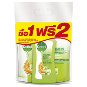 personal-care-0488 เดทตอล เจลอาบน้ํา ไฮเดรทติ้ง+รีฟิล 400 มล. x 1+2(รีฟิล)