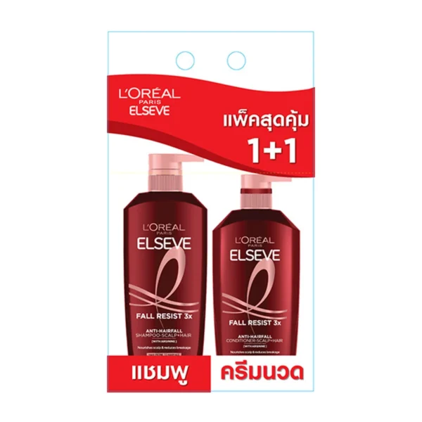 personal-care-0552 ลอรีอัล เอลแซฟ แชมพู+ครีมนวด ฟอลรีซิสท์ 620+375 มล. x 1+1
