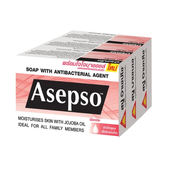 สบู่อาเซปโซ 80 ก. อ่อนโยน 1 แพ็ค(3 ก้อน/แพ็ค)