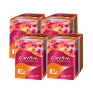 personal-care-0579 แคร์ฟรี แผ่นอนามัย ซุปเปอร์ดราย ไม่มีน้ําหอม แผ่นยาว 20 ชิ้น x4