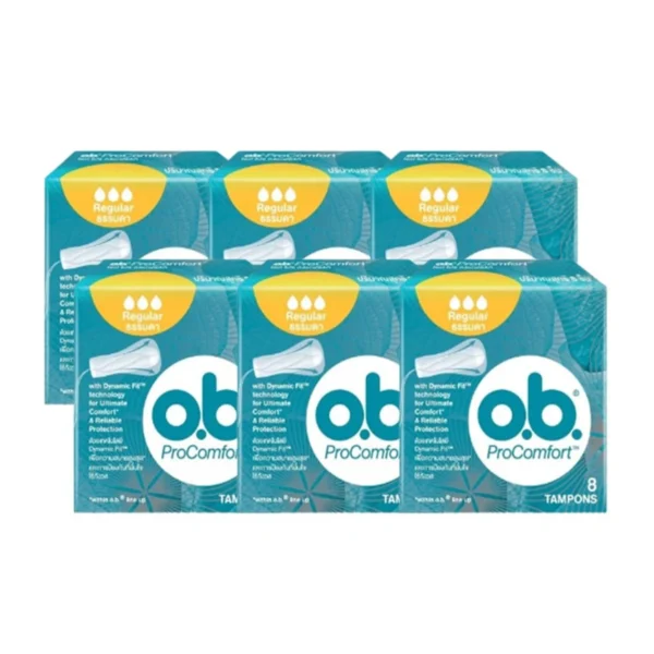 personal-care-0607 โอบี ธรรมดา โปรคอมฟอร์ท 8 ชิ้น x 6