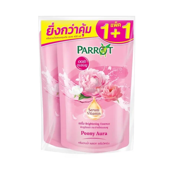 personal-care-0614 แพรอท ครีมอาบน้ํา เซรั่ม วิตามิน พีโอนี่ รีฟิล 400 มล. 1+1