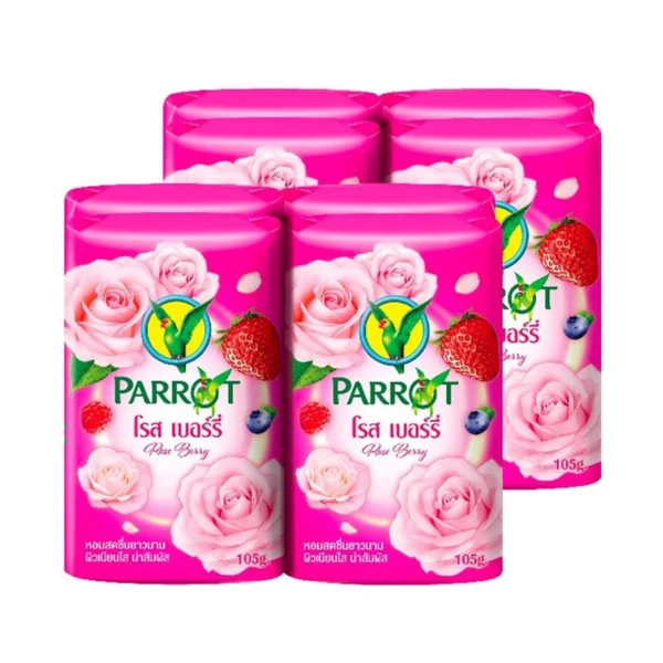 personal-care-0618 แพรอท สบู่พฤกษานกแก้ว โรส เบอร์รี่ 105 ก. x 2