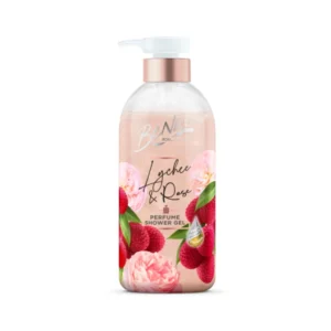 personal-care-0638 บีไนซ์ เพอร์ฟูม ชาวเวอร์ เจล ไลชี่ แอนด์ โรส 450 มล. สีชมพู