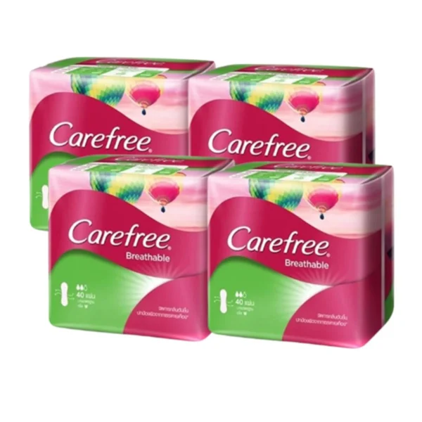personal-care-0640 แคร์ฟรี แผ่นอนามัย บรีทเอเบิ้ล อโล 40 ชิ้น x 4