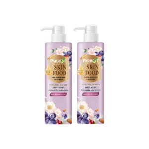 personal-care-0682 ครีมอาบน้ํา แพรอท สกินฟู้ด เพียว อัลมอนด์ มิลค์ แอนด์ อาซาอิเบอร์รี่ 400 มล. x 2