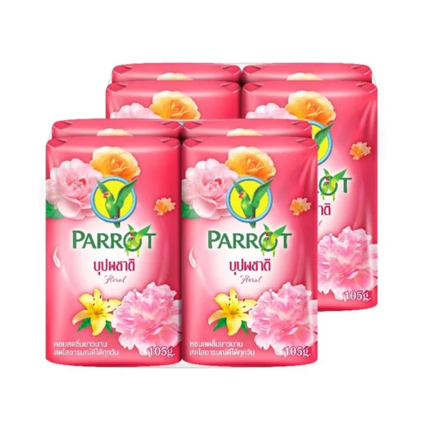 personal-care-0692 แพรอท สบู่พฤกษานกแก้ว บุฟผชาติ สีชมพู 105 ก. x 2