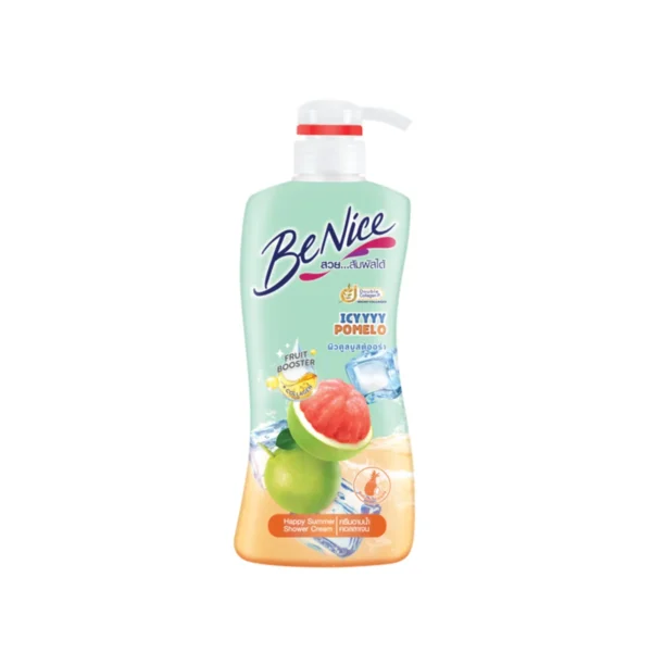 BeNice บีไนซ์ แฮปปี้ ซัมเมอร์ ไอซี่ โพเมโล ชาวเวอร์ ครีม 400 มล. x1, สีเขียว, สารสกัดจากส้มโอ ช่วยให้ผิวดูกระจ่างใส เย็นสดชื่น หอมติดผิวนาน24ชม.