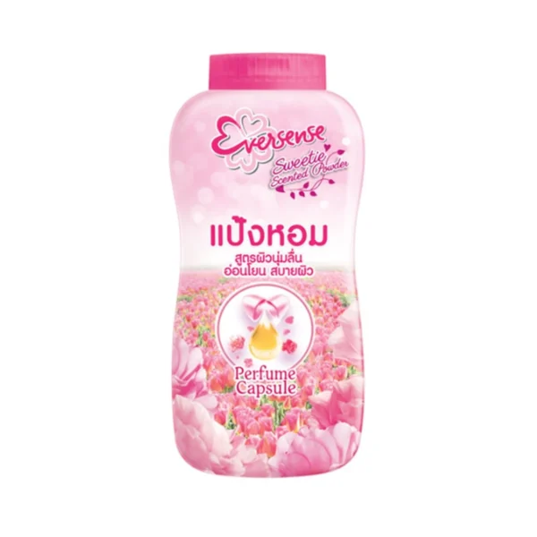 เอเวอร์เซ้นส์ แป้งหอม สูตรหอมอ่อนโยน สวีทเซนต์ 180 กรัม สีชมพู