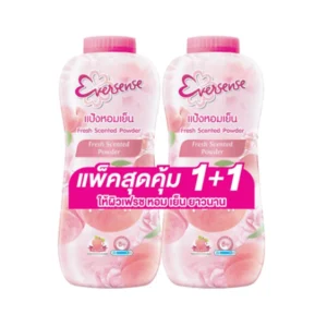 เอเวอร์เซ้นส์ แป้งหอมเย็น สูตรเย็นสดชื่น 280 กรัม สีพีช แพ็คคู่
