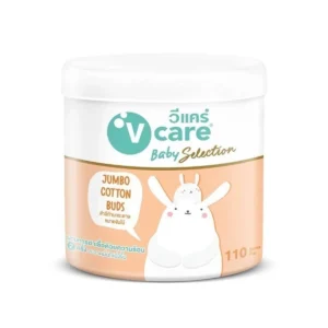 personal-care-0931 V CARE วีแคร์ สําลีก้านกระดาษขนาดจัมโบ้ 110 ก้าน สําลีสําหรับเด็ก