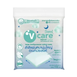 personal-care-0942 V CARE วีแคร์ สําลีแผ่น หนานุ่มใหญ่อเนกประสงค์ 110 กรัม