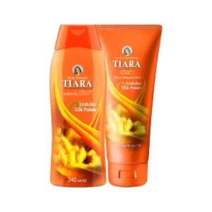 personal-care-0984 Tiara แชมพูสมุนไพรเทียร่า โปรตีนไหม 240 มล.+ครีมนวดผมสมุนไพรเทียร่า โปรตีนไหม 160 มล.