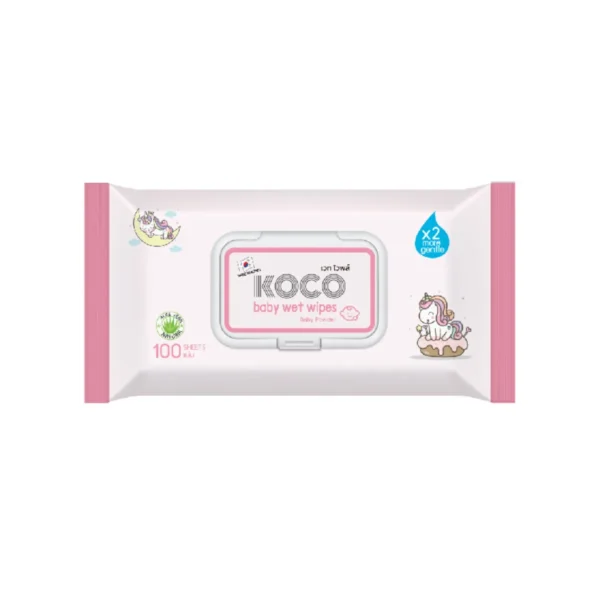 ทิชชู่เปียก KOCO baby wet wipes Baby Powder ขนาด 100 แผ่น