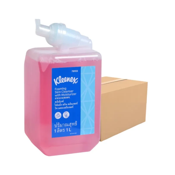 KLEENEX สบู่ล้างมือ คลีเน็กซ์ โฟมมิ่ง สกิน คลีนเซอร์ วิท มอยส์เจอไรเซอร์ รหัส 78922 ขนาด 1 ลิตร x 6 ขวด (ยกลัง)