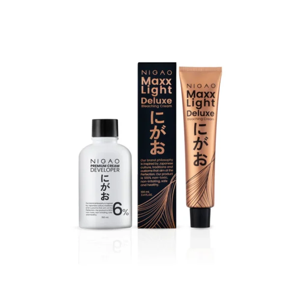 personal-care-1044 นิกาโอะ แม็กซ์ ไลท์ ดีลักซ์ บลีชชิ่ง ครีม 100 mL แถมฟรี ดีเวลลอปเปอร์ 9%