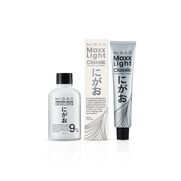 นิกาโอะ แม็กซ์ ไลท์ คลาสสิก บลีชชิ่ง ครีม 100 mL แถม Developer 9%