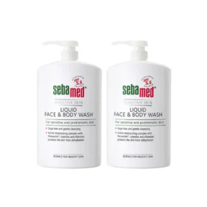 SEBAMED LIQUID FACE AND BODY WASH pH5.5 (1000ML) ครีมอาบน้ํา ล้างหน้า สําหรับผิวแพ้ง่าย จํานวน 2 ชิ้น