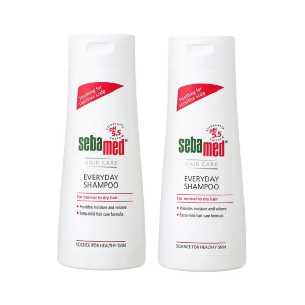 SEBAMED EVERYDAY SHAMPOO pH 5.5 (200ML) แชมพูสระผม สําหรับผมธรรมดาถึงผมแห้ง จํานวน 2 ชิ้น