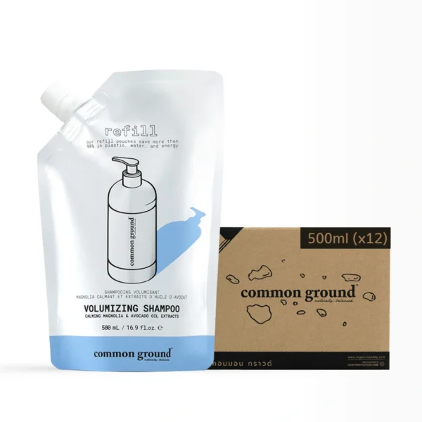 คอมมอนกราวด์ แชมพูออร์แกนิค ฟื้นฟูและปรับสมดุล กลิ่นโบทานิคอล 500 มล. x12 ถุงเติม (ยกลัง)