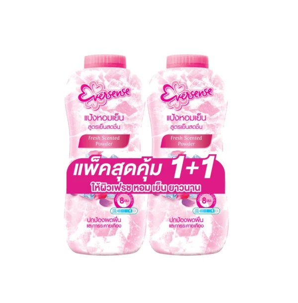[แพ็คคู่] Eversense เอเวอร์เซ้นส์แป้งหอมเย็น สูตรเย็นสดชื่น 280+280กรัม