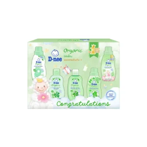 D-nee ดีนี่ชุดของขวัญเด็กแรกเกิด ออร์แกนิค กล่องใหญ่ 6 ชิ้น